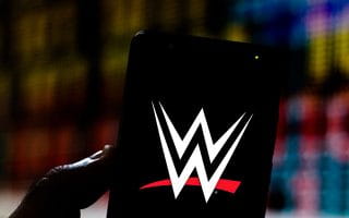 WWE Logo on a Screen of a Mobile Phone