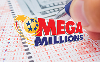 A Mega Millions lottery ticket